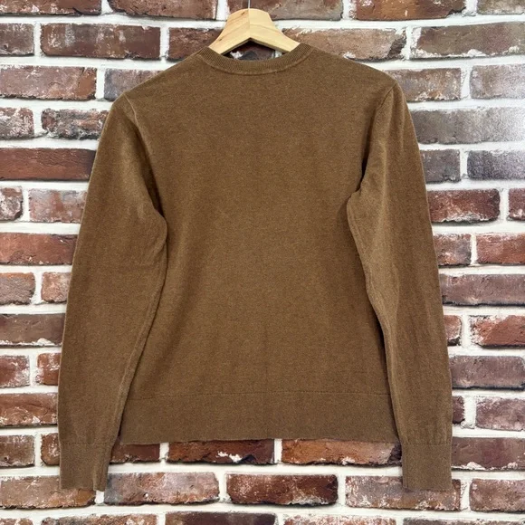 Everlane 🤎 100% Organic Cotton Classic Crewneck Sweater, Brown, Size Small - Picture 3 of 4